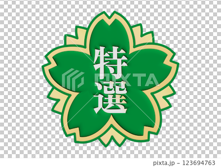 一套高品質的促銷標籤，包括特別挑選和精心挑選的產品，用於超市POP包裝，貼紙材料，金色和綠色 123694763