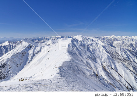 厳冬期の谷川岳・主稜線の雪景色(雪山登山) 厳冬期の谷川岳・主稜線の雪景色(雪山登山) 123695053