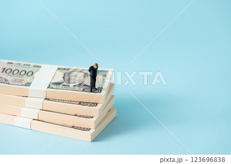 お金　札束　ビジネスマン 123696838