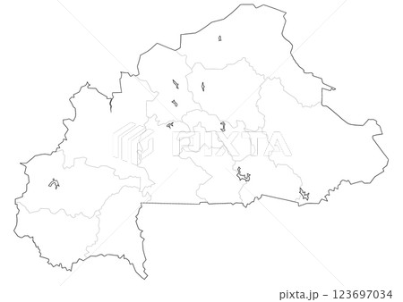 白地図　ブルキナファソ 123697034