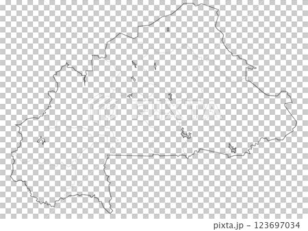 白地図　ブルキナファソ 123697034