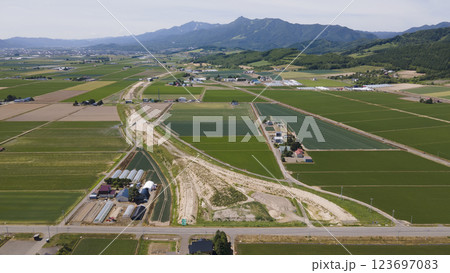 旭川十勝道路 富良野北道路 中富良野IC建設工事現場(2024年6月撮影) 旭川十勝道路 富良野北道路 中富良野IC建設工事現場(2024年6月撮影) 123697083