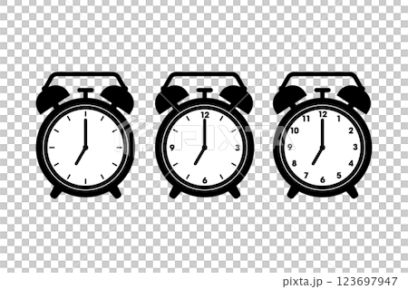 Simple alarm clock illustration 123697947