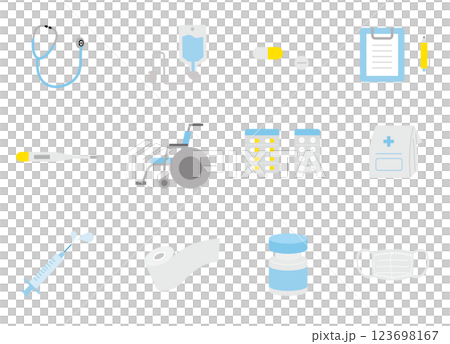 Simple medical equipment item illustration frame_flat touch Simple medical equipment item illustration frame_flat touch 123698167