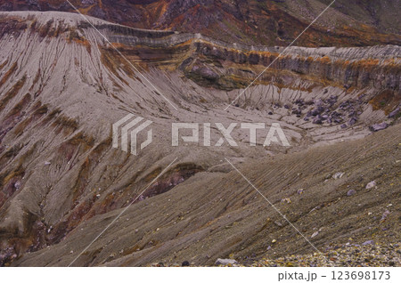 阿蘇山の噴火口 123698173