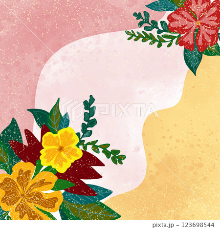 paper art of floral elements for design paper art of floral elements for design 123698544