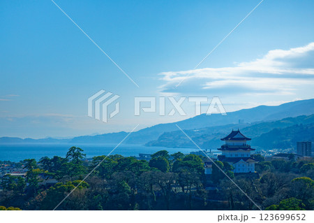 ミナカ小田原　屋上より小田原城を望む 123699652