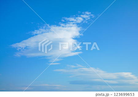 青空に白い雲　ミナカ小田原上空 123699653