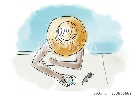 Poolside Relaxation 123699662