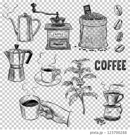 Stylish coffee utensil set 123700288