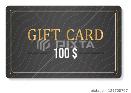 Gift card design black and gold. Vector illustration. Gift card design black and gold. Vector illustration. 123700767