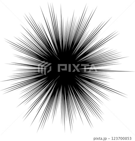 黒の集中線 黒の集中線 123700853