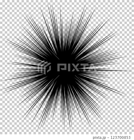 黒の集中線 黒の集中線 123700853