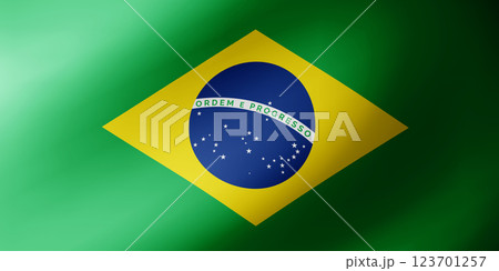 Waving flag of Brazil. National flag of Brazil background 123701257