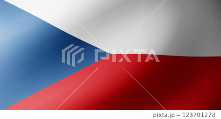 Waving flag of Czech Republic. National flag of Czech Republic background 123701278