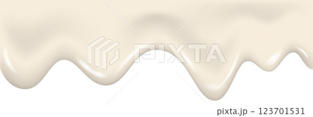 Dripping  white paint, yogurt or milk 3d texture. 123701531