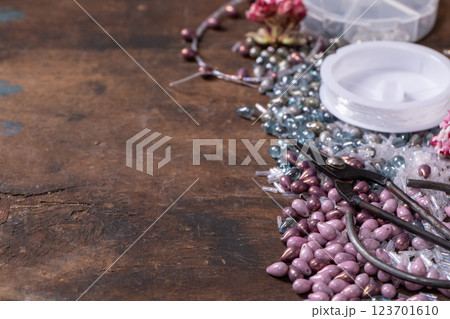 Handmade jewelry making 123701610
