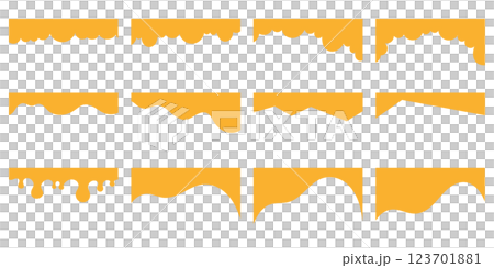 Yellow Wave and Drip Edge Shape Set, Decorative Borders for Graphic Design, Website Elements, Invitations, and Craft Projects Yellow Wave and Drip Edge Shape Set, Decorative Borders for Graphic Design, Website Elements, Invitations, and Craft Projects 123701881
