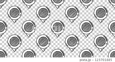 A seamless black-and-white pattern featuring striped hand-drawn location pins, ideal for navigation, mapping, and modern designs. A seamless black-and-white pattern featuring striped hand-drawn location pins, ideal for navigation, mapping, and modern designs. 123701885