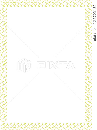 Easter bunny celebration frame. Simple linear rabbit sitting on the moon. Easter bunny silhouettes 123703182