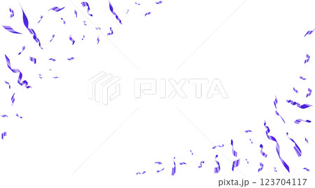 An explosion of blue confetti. Shiny flying pieces of foil . Festive frame for carnival and party event postcard . Vector Illustration. An explosion of blue confetti. Shiny flying pieces of foil . Festive frame for carnival and party event postcard . Vector Illustration. 123704117