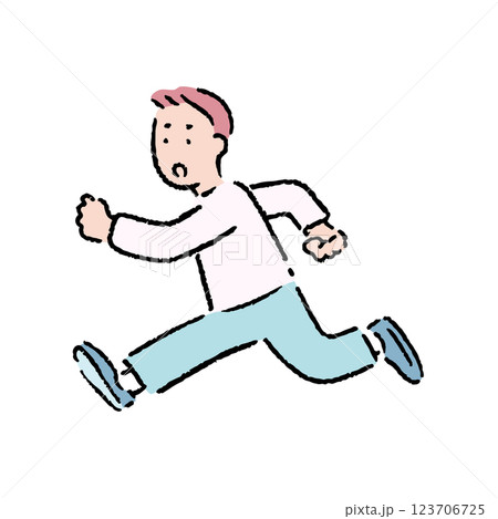 ランニングをする男性A 123706725
