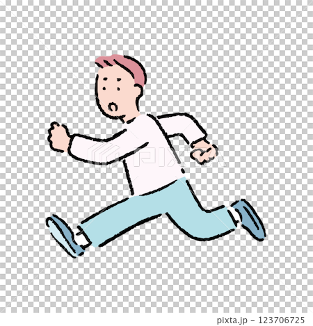 ランニングをする男性A 123706725