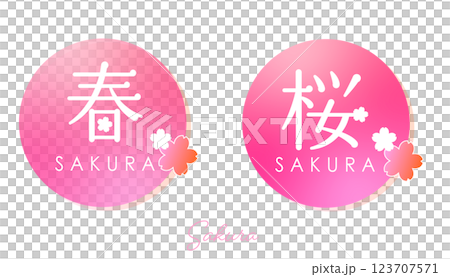 春季促銷標題橫幅，櫻花飄落 123707571