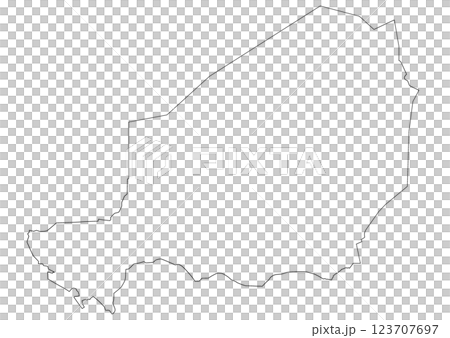 Blank map Niger 123707697