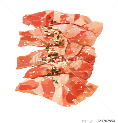 美味しそうな焼肉 123707958