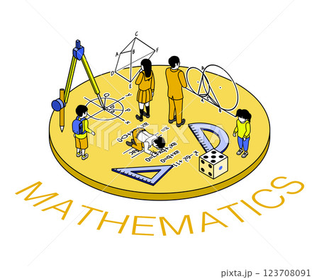 未来教育　数学のコンセプトアート 123708091