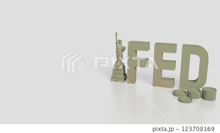 The Statue of Liberty and text for Business concept 3d Rendering. The Statue of Liberty and text for Business concept 3d Rendering. 123708169