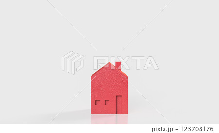 The Red House  for property or real estate  concept 3d Rendering. 123708176