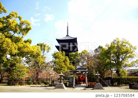 京都府　東寺・八島神社 八島社殿　京都市 南区 九条町　2022年2月 123708584