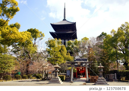 京都府　東寺・八島神社 八島社殿　京都市 南区 九条町　2022年2月 123708678