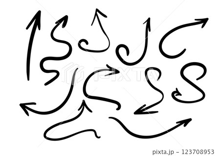 Business element icon in doodle style, arrow, infographic. Isolated vector illustration design. Hand drown business icon. Business idea concept Business element icon in doodle style, arrow, infographic. Isolated vector illustration design. Hand drown business icon. Business idea concept 123708953