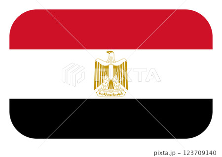 Flag of Egypt. Egyptian national symbol in official colors. Template icon. Abstract vector background Flag of Egypt. Egyptian national symbol in official colors. Template icon. Abstract vector background 123709140