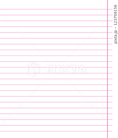 Grid paper. Abstract striped background with color horizontal lines. Geometric pattern for school, wallpaper, textures, notebook. Lined paper blank isolated on transparent background 123709156
