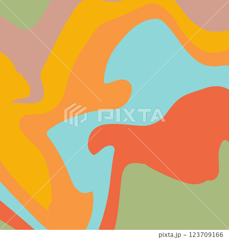 Fluid art. Modern artwork background. Mixture of acrylic paints. Abstract liquid painting marble texture, colorful gradient waves. Vector design for banner, flyer, business card, cover, invitation 123709166