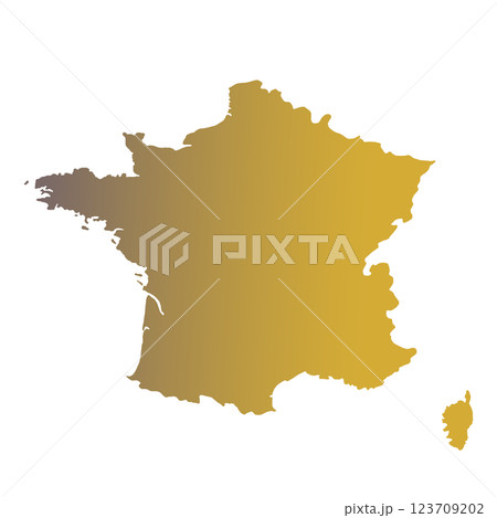 Map of France, sign silhouette. World Map Globe. Vector Illustration isolated on white background. Europe continent Map of France, sign silhouette. World Map Globe. Vector Illustration isolated on white background. Europe continent 123709202
