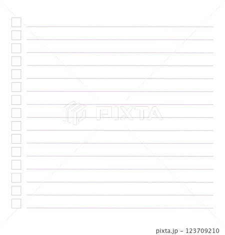 Graph paper. Printable To do list with check boxes, checklist, grid paper with color horizontal lines. Geometric pattern for school, textures, notebook, diary. Realistic lined paper blank size A4 123709210