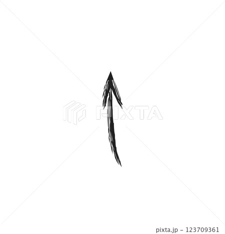 Business element icon in doodle style, arrow, infographic. Isolated vector illustration design. Hand drown business icon. Business idea concept 123709361