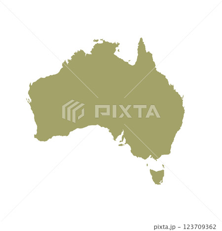 Map of Australian, sign silhouette. World Map Globe. Vector Illustration isolated on transparent background. African continent 123709362