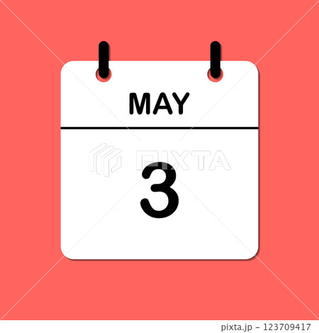 May 3. Daily Calendar icon for design. Simple design for business brochure, flyer, print media, advertisement. Easily editable May 3. Daily Calendar icon for design. Simple design for business brochure, flyer, print media, advertisement. Easily editable 123709417