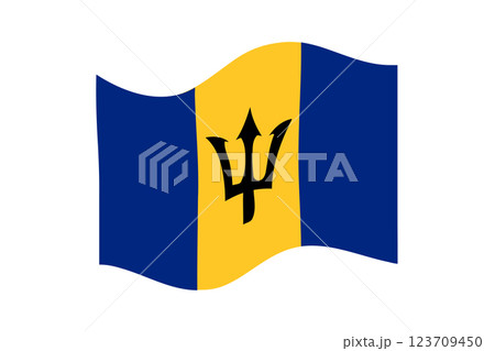 Flag of Barbados. National symbol in official colors. Template icon. Abstract vector background Flag of Barbados. National symbol in official colors. Template icon. Abstract vector background 123709450