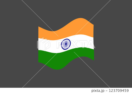 Flag of India. Indian national symbol in official colors. Template icon. Abstract vector background 123709459