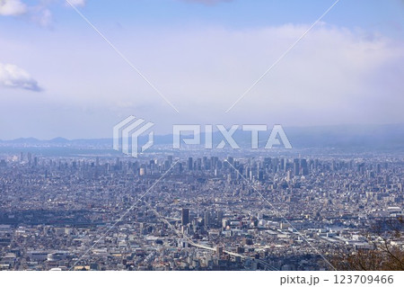 大阪、奈良、境の山、生駒山、信貴生駒スカイライン、生駒山信貴山山頂スカイライン、冬ドライブ 123709466