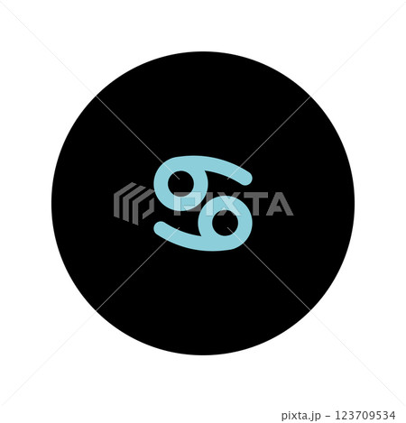 Zodiac horoscope. Cancer astrological icon symbol. Stylized star sign esoteric. Simple line vector illustration Zodiac horoscope. Cancer astrological icon symbol. Stylized star sign esoteric. Simple line vector illustration 123709534