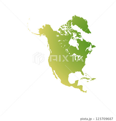 Map of North America, sign silhouette. World Map Globe. Vector Illustration isolated on transparent background. American continent 123709687