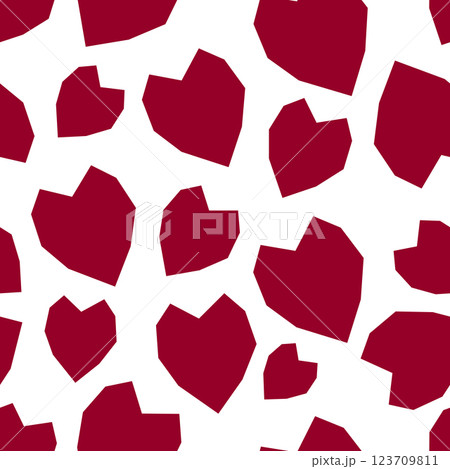 Seamless pattern with hearts. Template holiday vector illustration. Design for card, postcard, poster, print, banner. Cartoon colorful hearts on color background Seamless pattern with hearts. Template holiday vector illustration. Design for card, postcard, poster, print, banner. Cartoon colorful hearts on color background 123709811